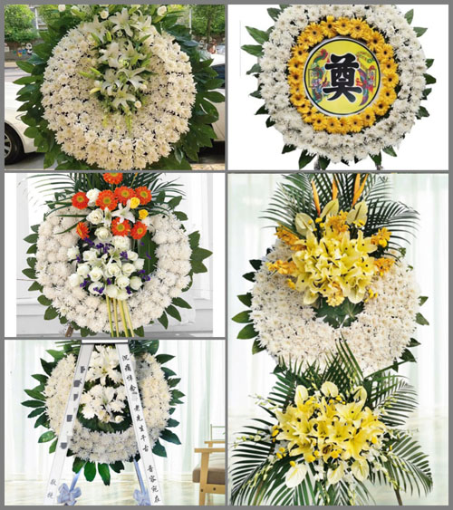 湖北孝感市应城市城北街道王庙村花圈速递